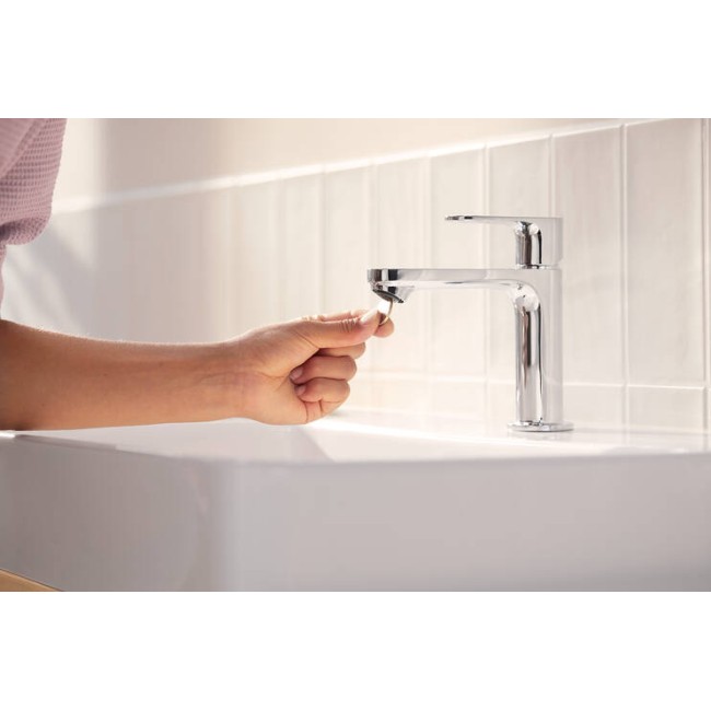 Змішувач hansgrohe Rebris S CoolStart для раковини без зливного гарнітуру, хром 72520000