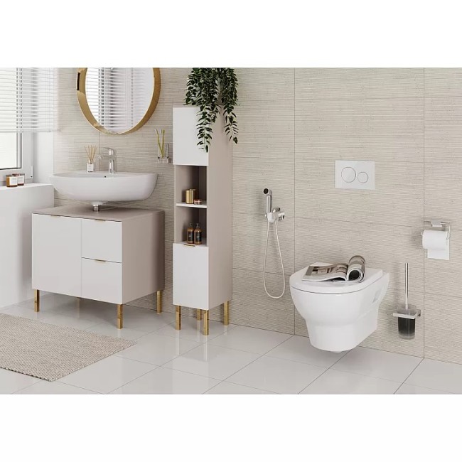 Гигиенический душ hansgrohe Bidette 1jet S со шлангом и держателем 29230670 черный матовый (на холодную или предварительно смешанную воду)