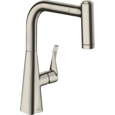 Смеситель hansgrohe Metris для кухонной мойки 14834800 под сталь