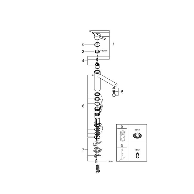Grohe Concetto Смеситель однорычажный для мойки (31128001)