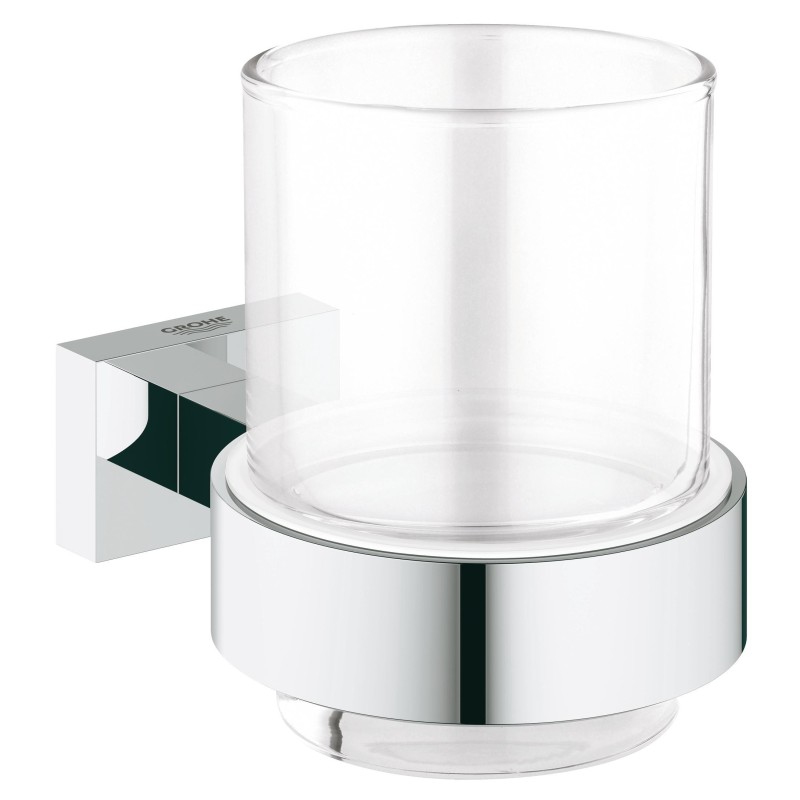 Grohe Essentials Cube Стакан стеклянный с держателем (40755001)