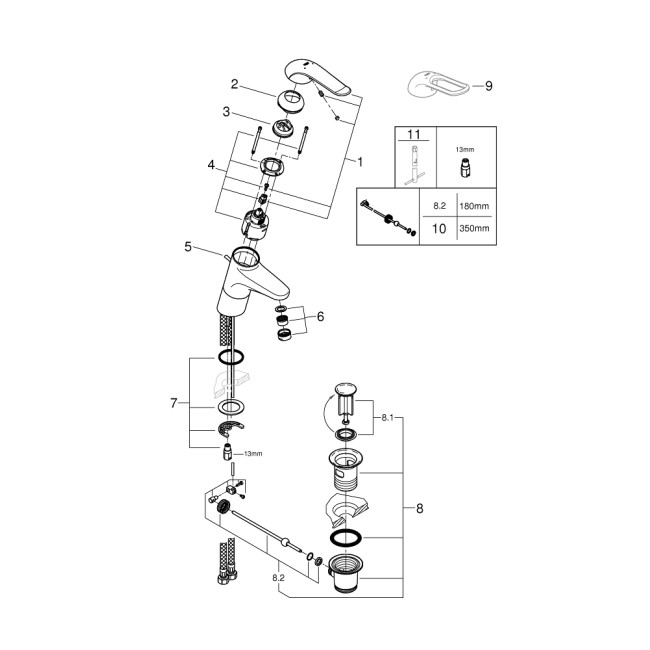 Grohe Euroeco Speсial Змішувач одноважільний для раковини (32766000)