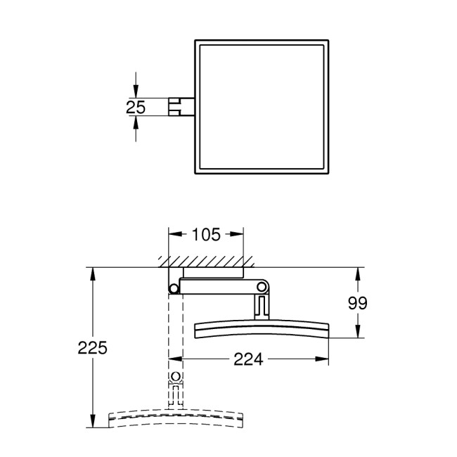 Grohe Selection Cube Косметичне дзеркало (40808000)