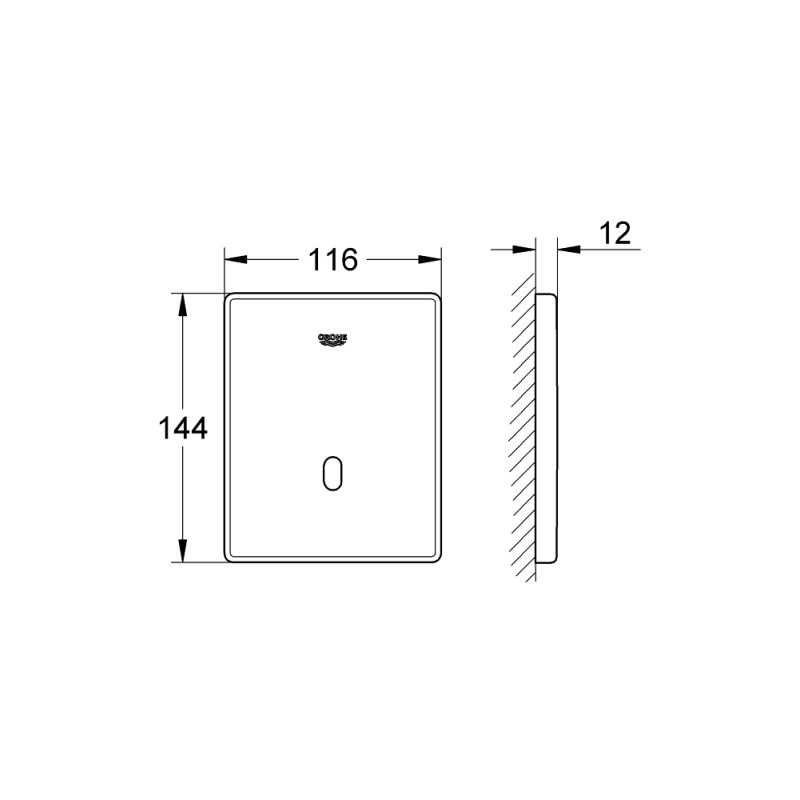 Grohe Tectron Skate Инфракрасная панель смыва для писсуара (37321001)