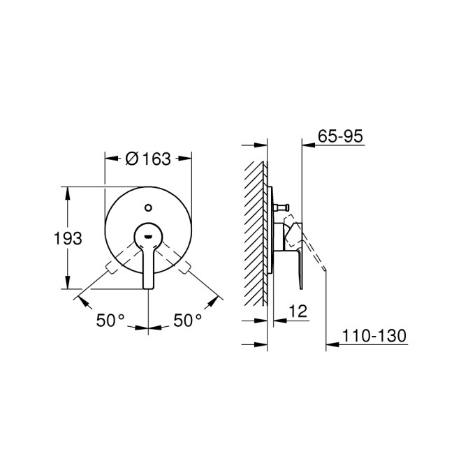Grohe Lineare Смеситель однорычажный для ванны (19297001)