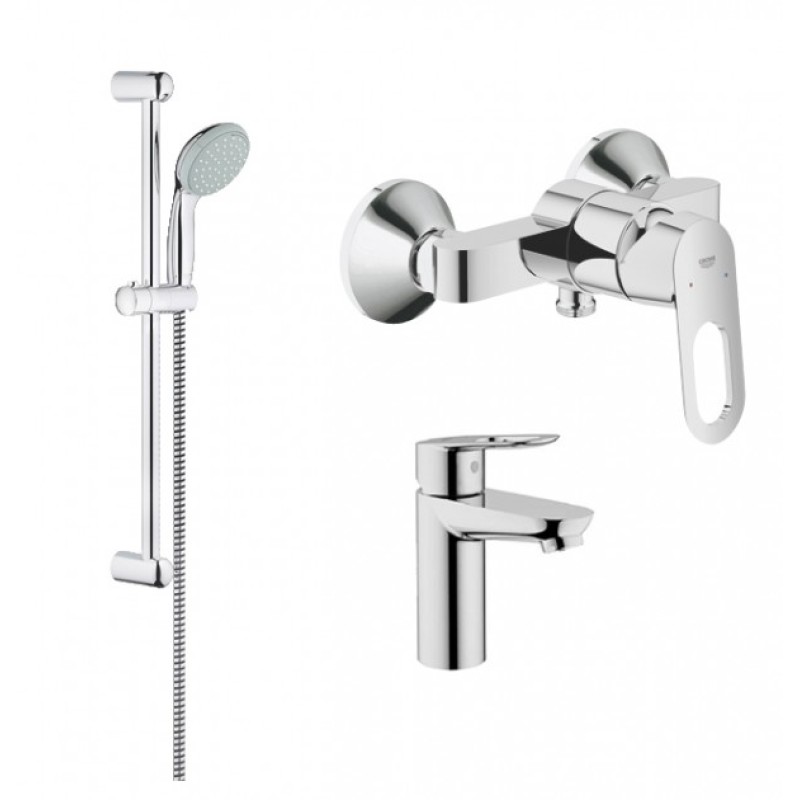 Grohe Набор смесителей BauLoop 3 в 1, для душа (123220S)