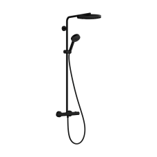 Душова система hansgrohe Pulsify S Puro Showerpipe EcoSmart 260 1jet з термостатом 24237670 чорний матовий