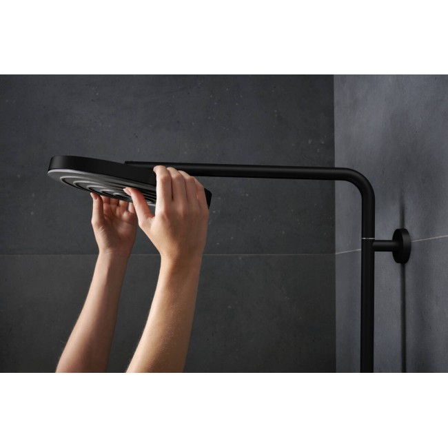 Душова система hansgrohe Pulsify S Puro Showerpipe EcoSmart 260 1jet з термостатом 24237670 чорний матовий