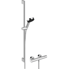 Душовий набір hansgrohe Pulsify Select S EcoSmart 90 см з термостатом Ecostat Element 24271000 хром