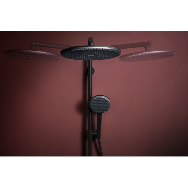 Душова система hansgrohe Raindance Alive S Puro 300 1jet EcoSmart 24593670, з термостатом Ecostat Element, чорний матовий