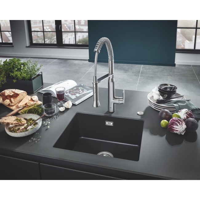 Grohe Мойка для кухни 457 x 406 мм, Granite Black (31653AP0)
