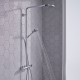 Душевая система hansgrohe Raindance S 240 1jet PowderRain EcoSmart+ c термостатом, 28825000 хром
