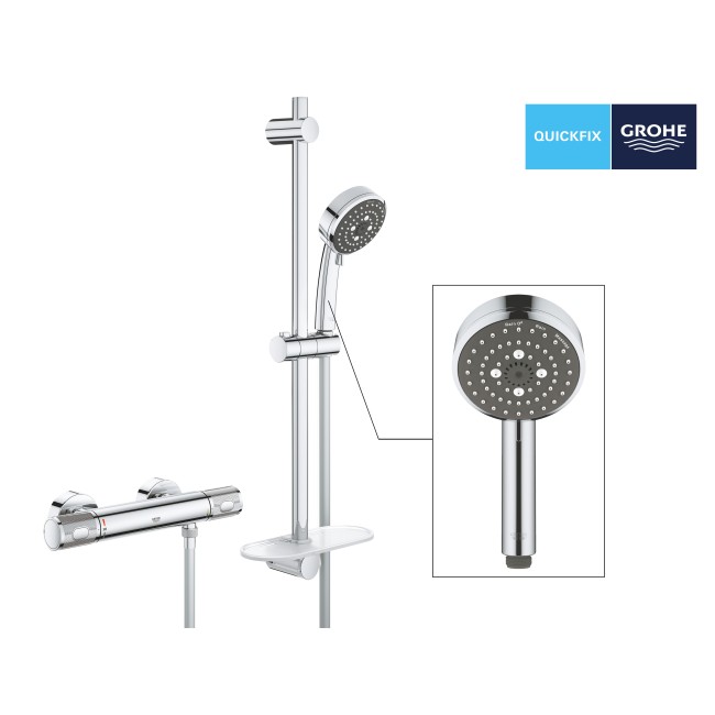 Grohe QuickFix Precision Feel Термостат для душа с душевым гарнитуром (34791000)