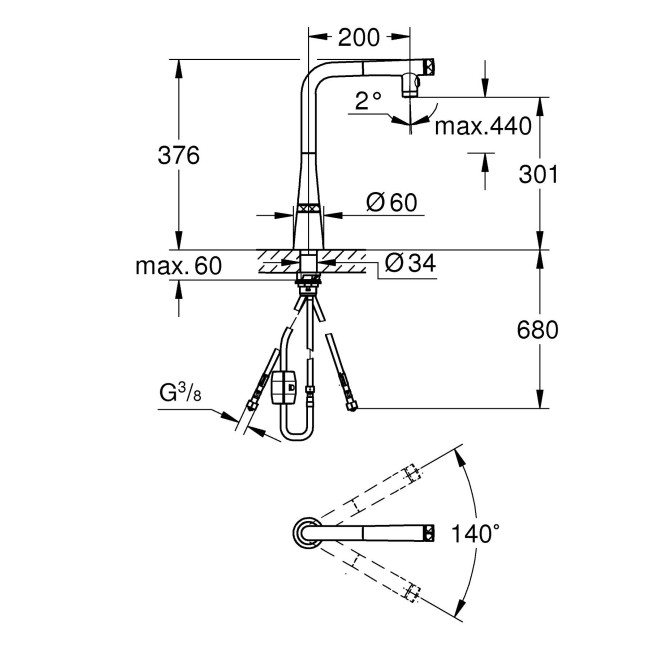 Grohe Scala Змішувач для мийки із технологією SmartControl (31888DC0)
