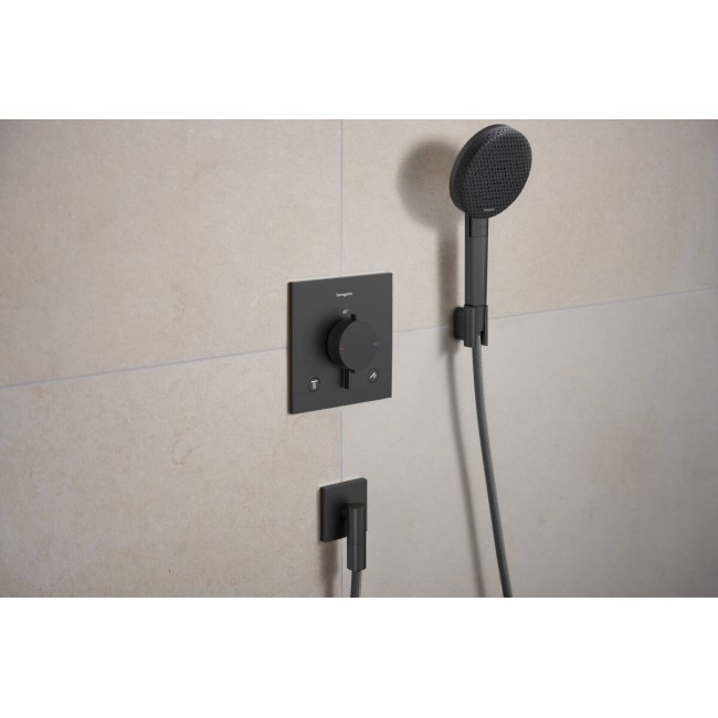 Термостат скрытого монтажа hansgrohe Ecostat Comfort E 2 function, 33711340 черный матовый хром