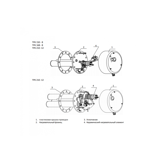 Нагревательный элемент Drazice TPK 150-8/3,3kW
