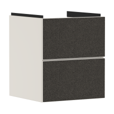 Тумба Xevolos E 480/475, з двома висувними ящиками, 54173660 Sand Matt Beige / Textile Dark Grey