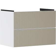 Тумба Xevolos E 780/475, з двома висувними ящиками, 54178390 Matt Whitе / Patterned Bronze