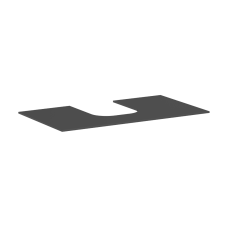 Консоль 980/550 Xevolos E з вирізом посередині для накладної раковини, 54209760 Slate Matt Grey