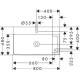 Умывальник 800/480 Xelu Q с полочкой справа, с двумя отверстиями под смеситель, без перелива, 60319450