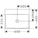 Накладная раковина 600/480 Xelu Q без отверстия под смеситель, без перелива, 61019450 с покрытием SmartClean