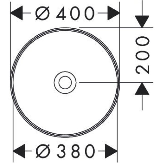 Умывальник 400/400 накладной без перелива hansgrohe Xuniva S SmartClean 61071450