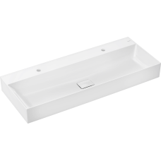 Накладний умивальник 1200/480 Xevolos E з двома отворами під змішувач, без переливу, 61106450 з покриттям SmartClean