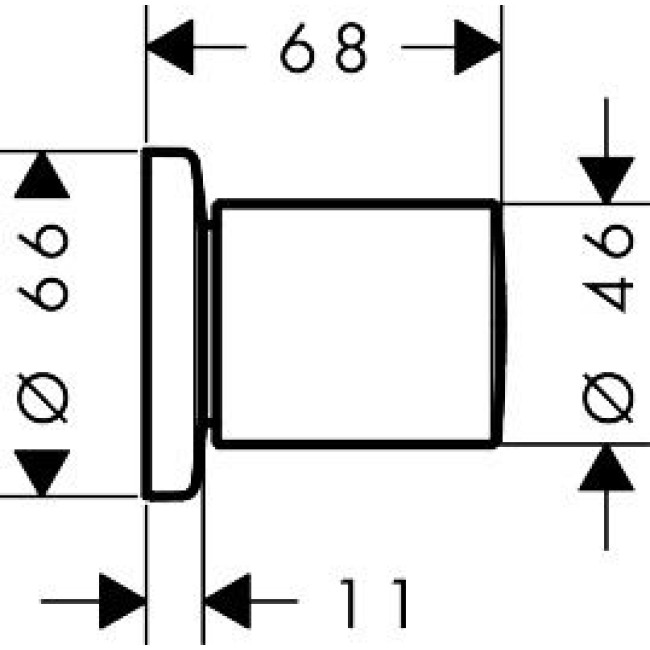 Запорный вентиль hansgrohe Zesis S наружная часть 74997000 хром