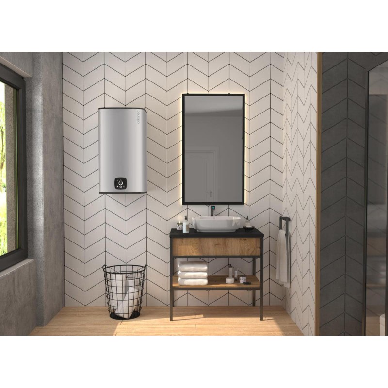 Водонагреватель бытовой электрический Atlantic Steatite Cube WI-FI ES-VM 100 S4 C2 WD (2400W) silver