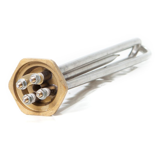 Блок тэнов 3000Вт крепление гайка латунная 11/4" L=250mm