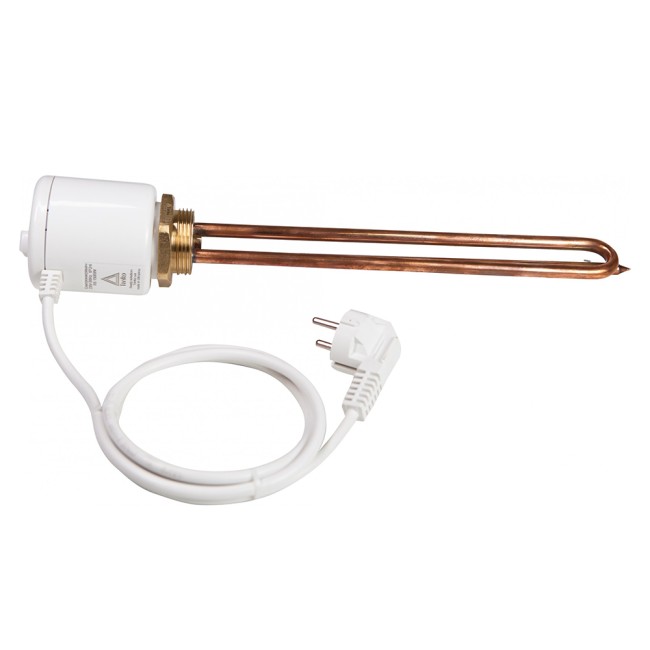 Тэн Tenko RS 1,5 кВт, резьба 1"1/4 ,прямой, с термостатом, медь