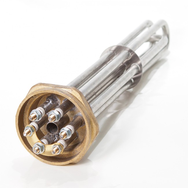 Блок тэнов 3000Вт крепление гайка латунная 2" L=250mm