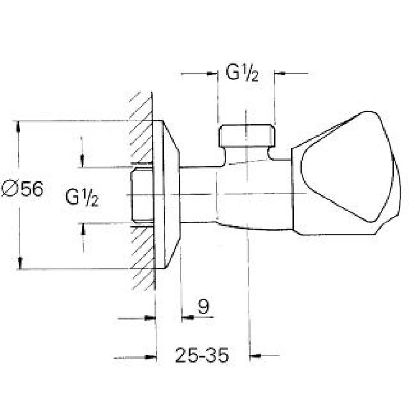 Grohe Вентиль угловой, 1/2 (2295800M)