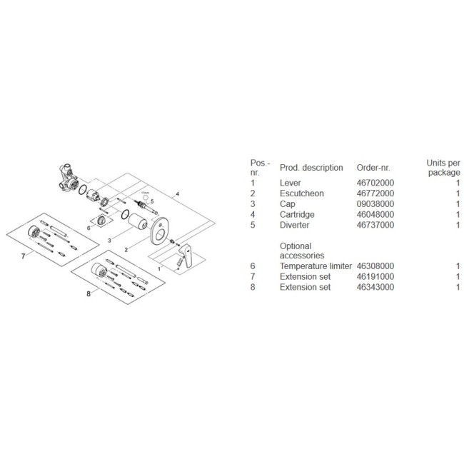 Grohe BauFlow Однорычажный смеситель для ванны (29045000)