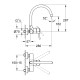 Grohe Concetto Смеситель для кухни, настенный (32667001)