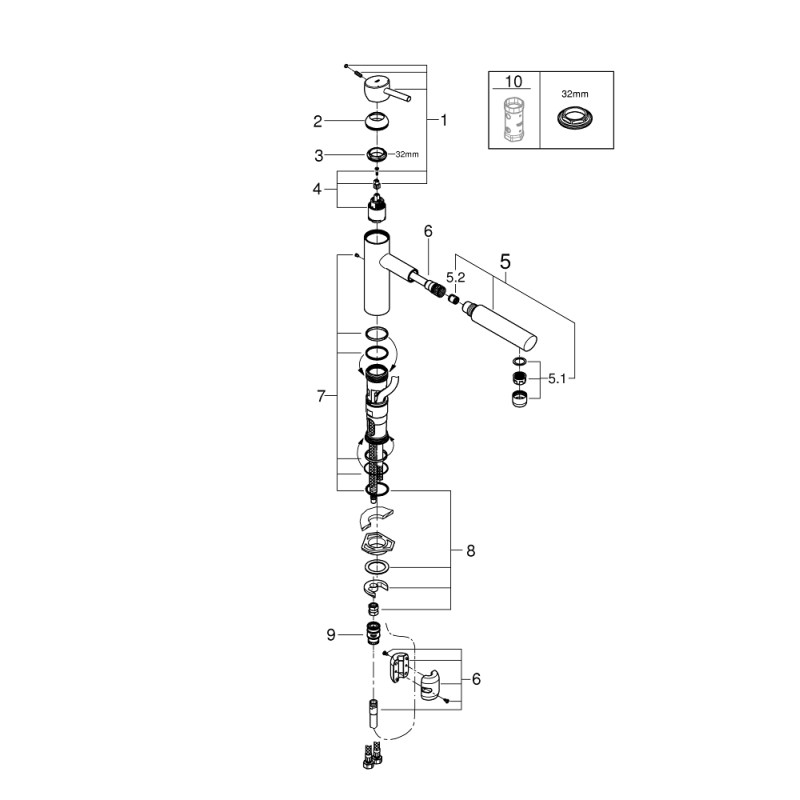 Grohe Concetto Смеситель однорычажный для мойки (31129001) Grohe Concetto Смеситель однорычажный для мойки (31129001)