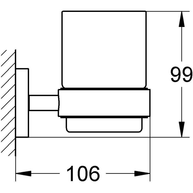 Grohe Essentials Стакан стеклянный с держателем (40447001)