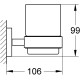 Grohe Essentials Стакан стеклянный с держателем (40447001)