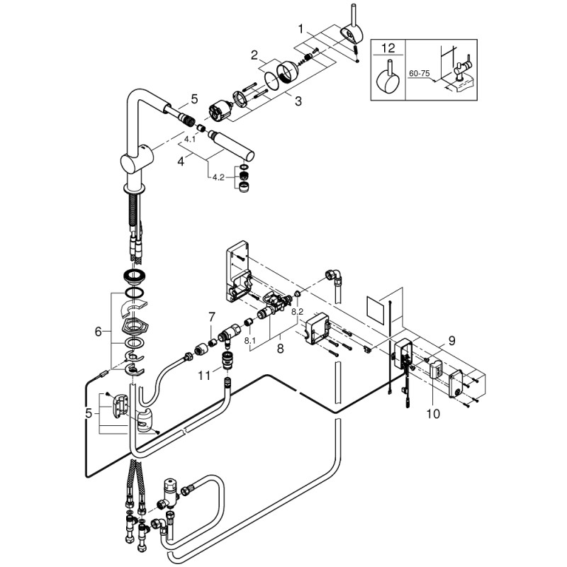 Grohe Minta Touch Сенсорный однорычажный смеситель для мойки (31360001)