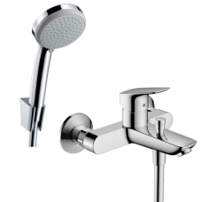 Душовий набір 20240015 hansgrohe Croma EcoSmart 31507320 із змішувачем Logis для ванни 71400000 хром