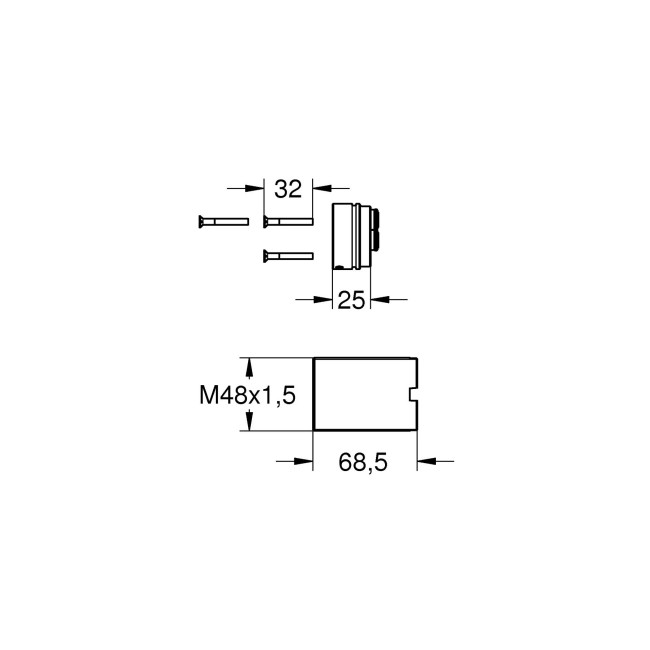 Grohe Набор удлинителей, 25 мм (46901000)