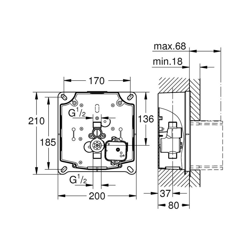 Grohe Rapido U Внутренний блок для писсуара (37338000)