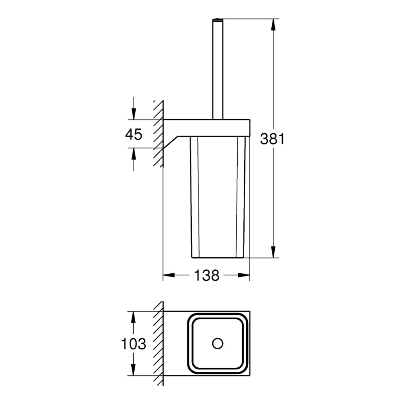 Grohe Selection Cube Tуалетный ёршик в комплекте (40857000)