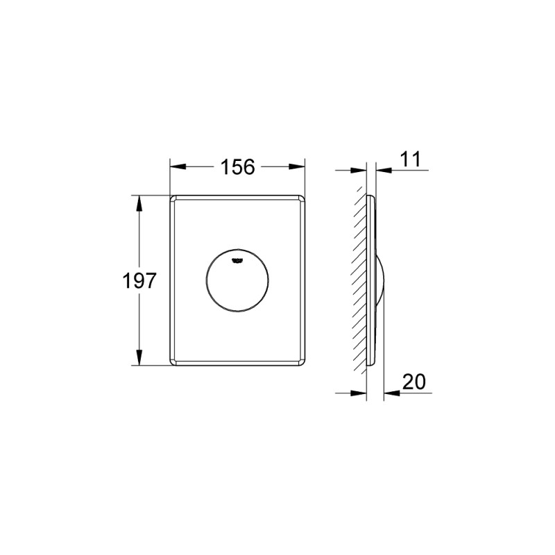 Grohe Skate Накладная панель из нержавеющей стали (38672SD0)
