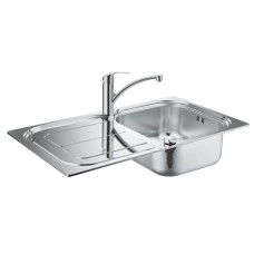 Grohe Комплект Мойка для кухни 860 x 500 мм + Eurosmart Однорычажный смеситель (31565SD0)