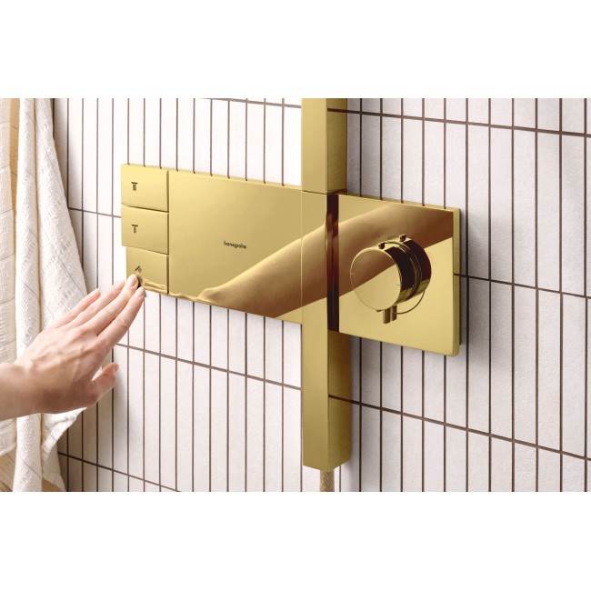 Душова система hansgrohe Raindance Alive Q 210/340 2jet EcoSmart з ShowerSelect Comfort, 24591990 золото