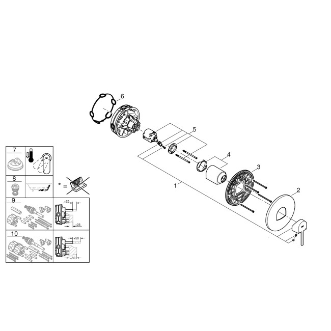 Grohe Plus Одноважільний змішувач для душу (24059003)