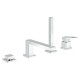 Grohe Eurocube Смеситель для ванны, однорычажный на 4 отверстия (19897001) Grohe Eurocube Смеситель для ванны, однорычажный на 4 отверстия (19897001)