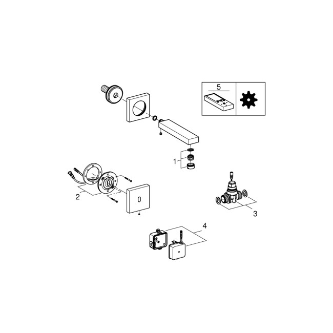 Grohe Eurocube E Инфракрасная электроника для раковины без смешивания (36442000)