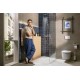 Душова система hansgrohe Activera S 240 1jet EcoSmart+ 28083670, з термостатом Ecostat Fine Varia, чорний матовий